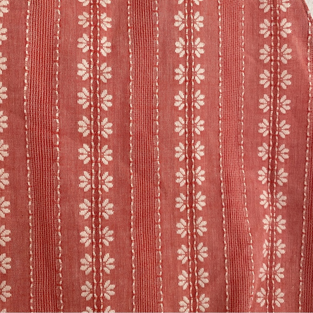 Anthropologie PEPALOVES Pink White Embroidered Sleeveless Top Crop Hi Lo S - Picture 4 of 4